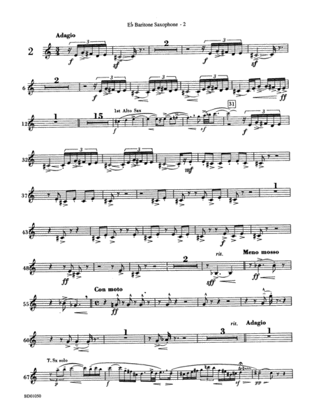 Trittico: E-flat Baritone Saxophone
