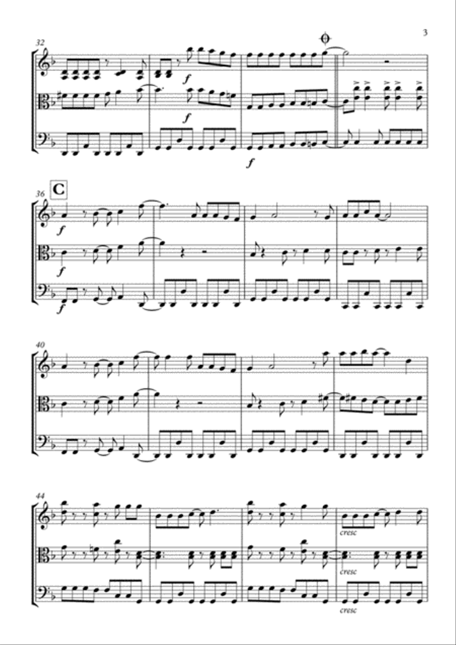 Don't Stop Me Now String Trio scores gallery preview page 4