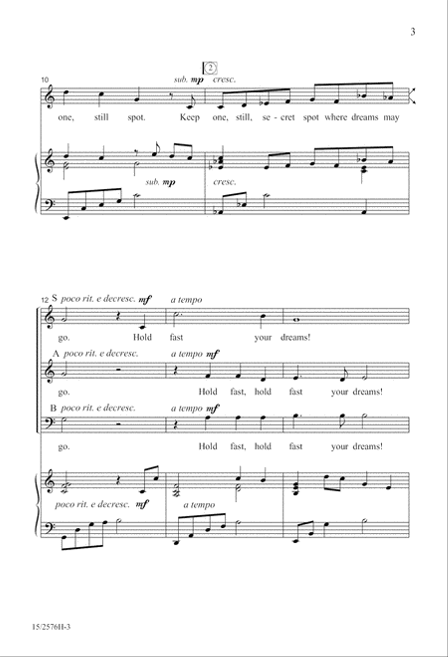 Hold Fast Your Dreams! Hold Fast Your Dreams! 3-Part scores gallery preview page 4
