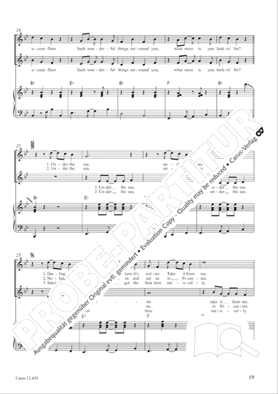 Songs from Disney films (Mary Poppins / The little Mermaid / Tangled). chorissimo! MOVIE vol. 3 Choir scores gallery preview page 20
