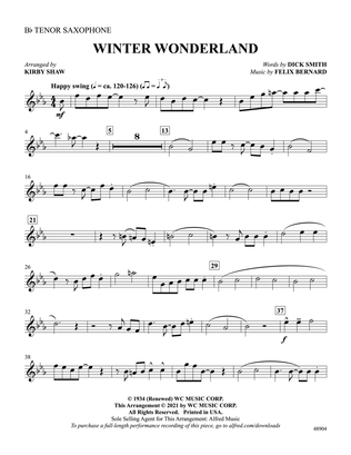 Winter Wonderland: B-flat Tenor Saxophone