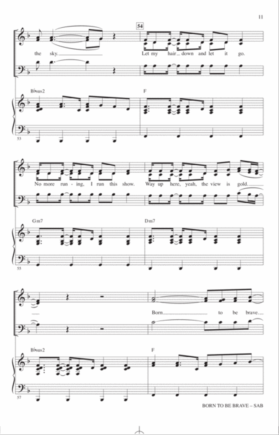 Born To Be Brave (from High School Musical: The Musical: The Series) (arr. Mac Huff) 3-Part scores gallery preview page 10