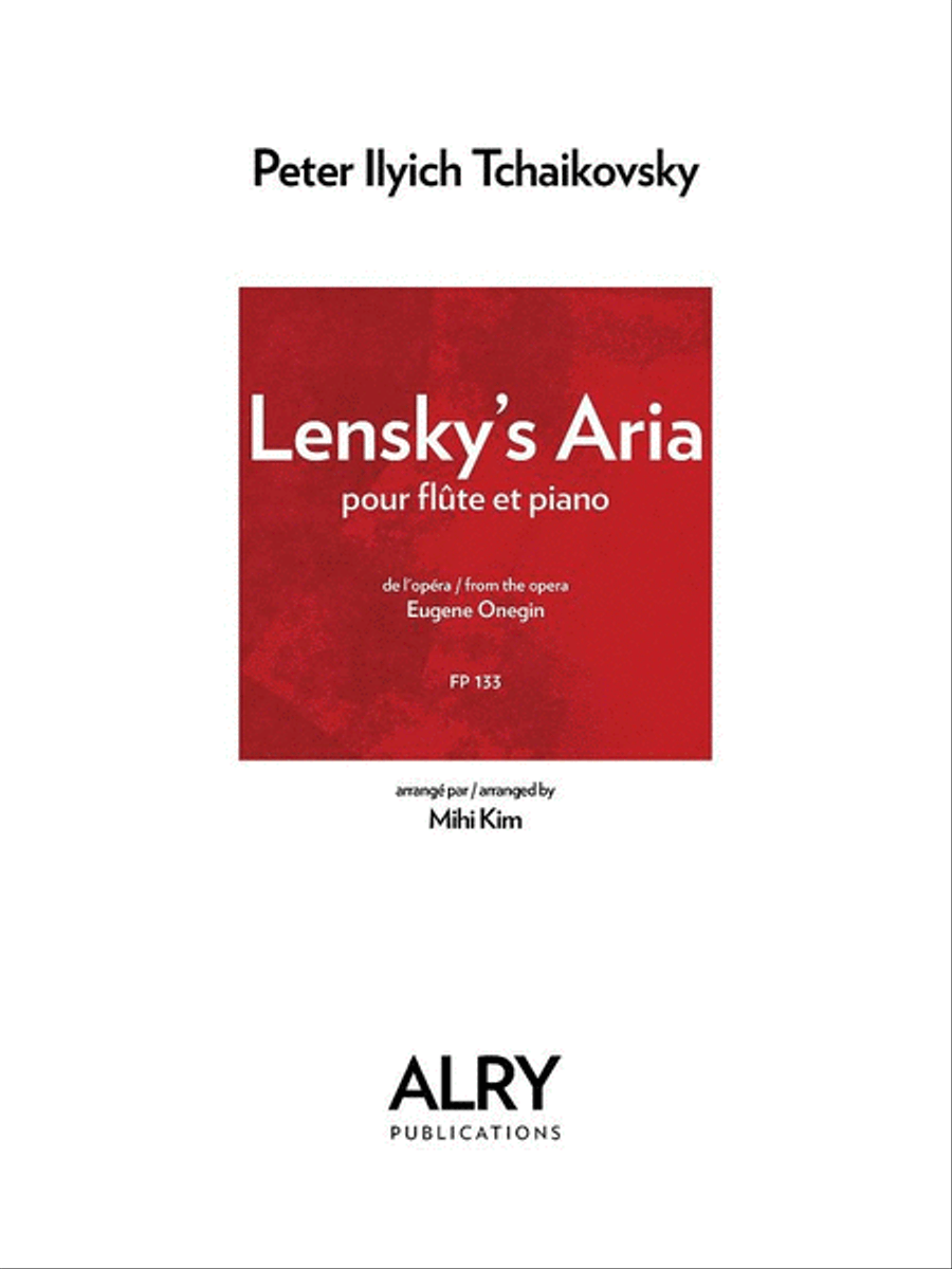 Lensky's Aria from 'Eugene Onegin' for Flute and Piano