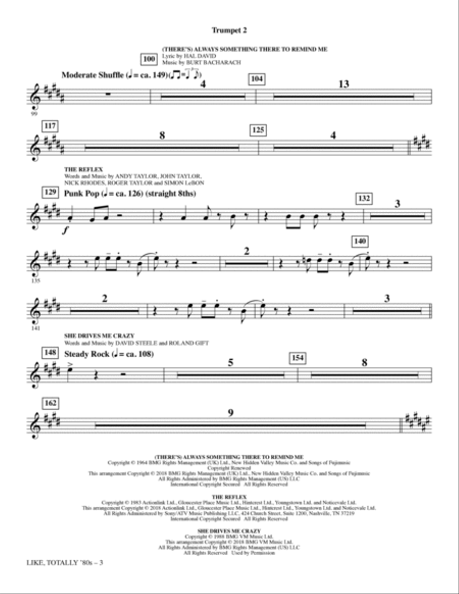 Like, Totally '80s (arr. Mark Brymer) - Trumpet 2 Choir scores gallery preview page 3