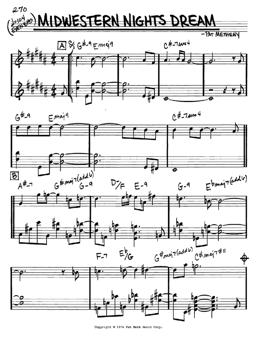 Midwestern Nights Dream Piano scores gallery preview page 1