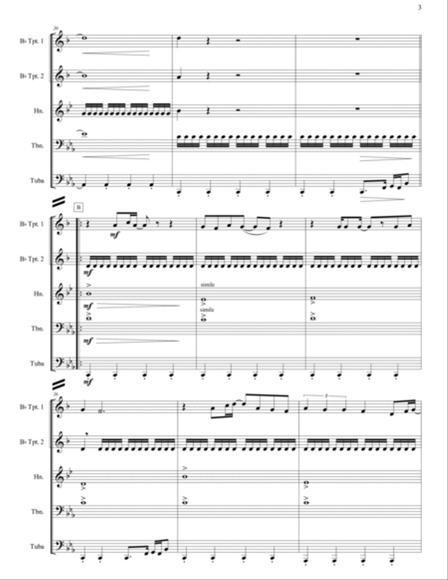 Eye Of The Tiger Eye Of The Tiger Brass Ensemble scores gallery preview page 6