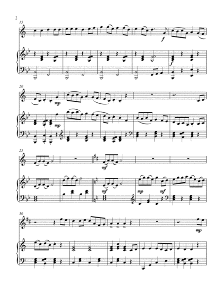 Hoedown Medley (treble Bb instrument solo) Clarinet scores gallery preview page 3