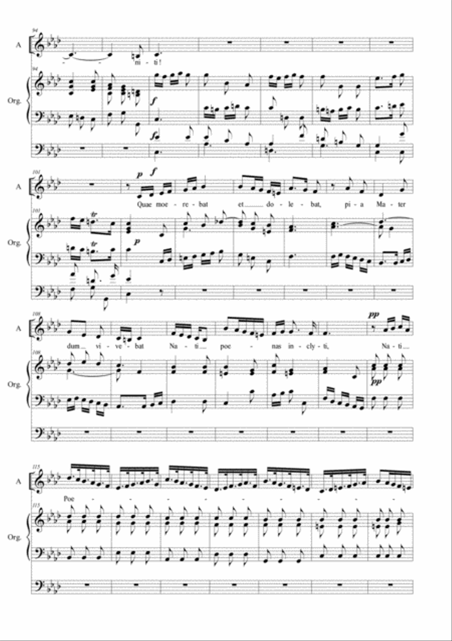 STABAT MATER - RV 621 - Arr. for Alto,and Organ 3 staff Voice scores gallery preview page 6