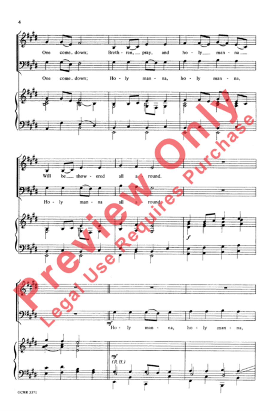Holy Manna 2-Part scores gallery preview page 4