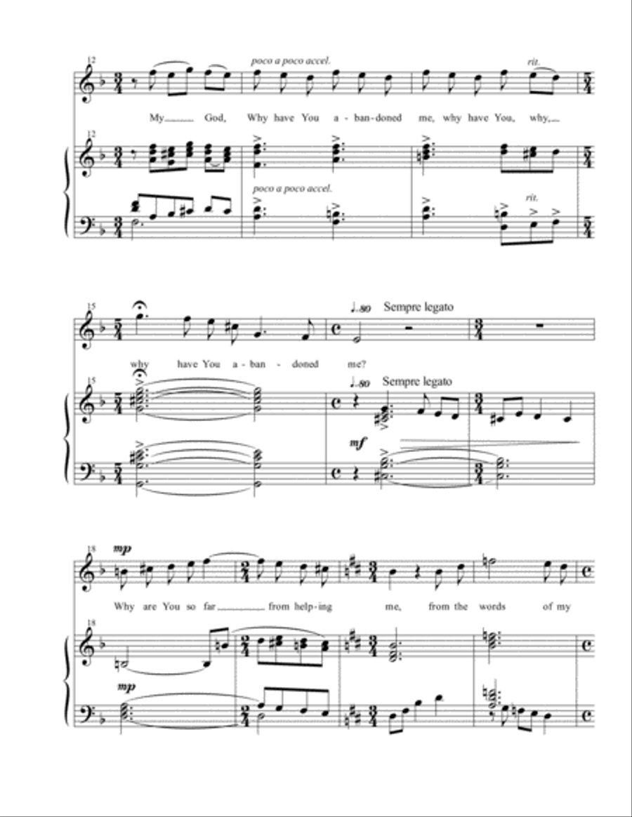 My God, why have you abandoned me? Psalm 22 Tenor Voice scores gallery preview page 2