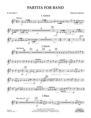 Partita for Band - Bb Trumpet 2