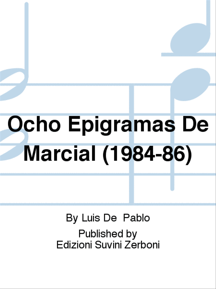 Ocho Epigramas De Marcial (1984-86) A Cappella scores gallery preview page 1