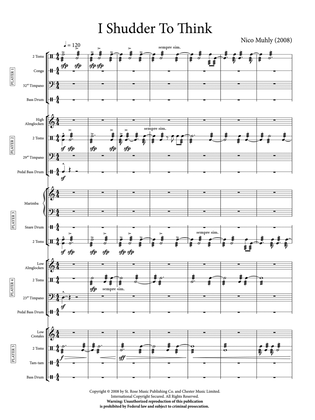 I Shudder To Think (Score and Parts)