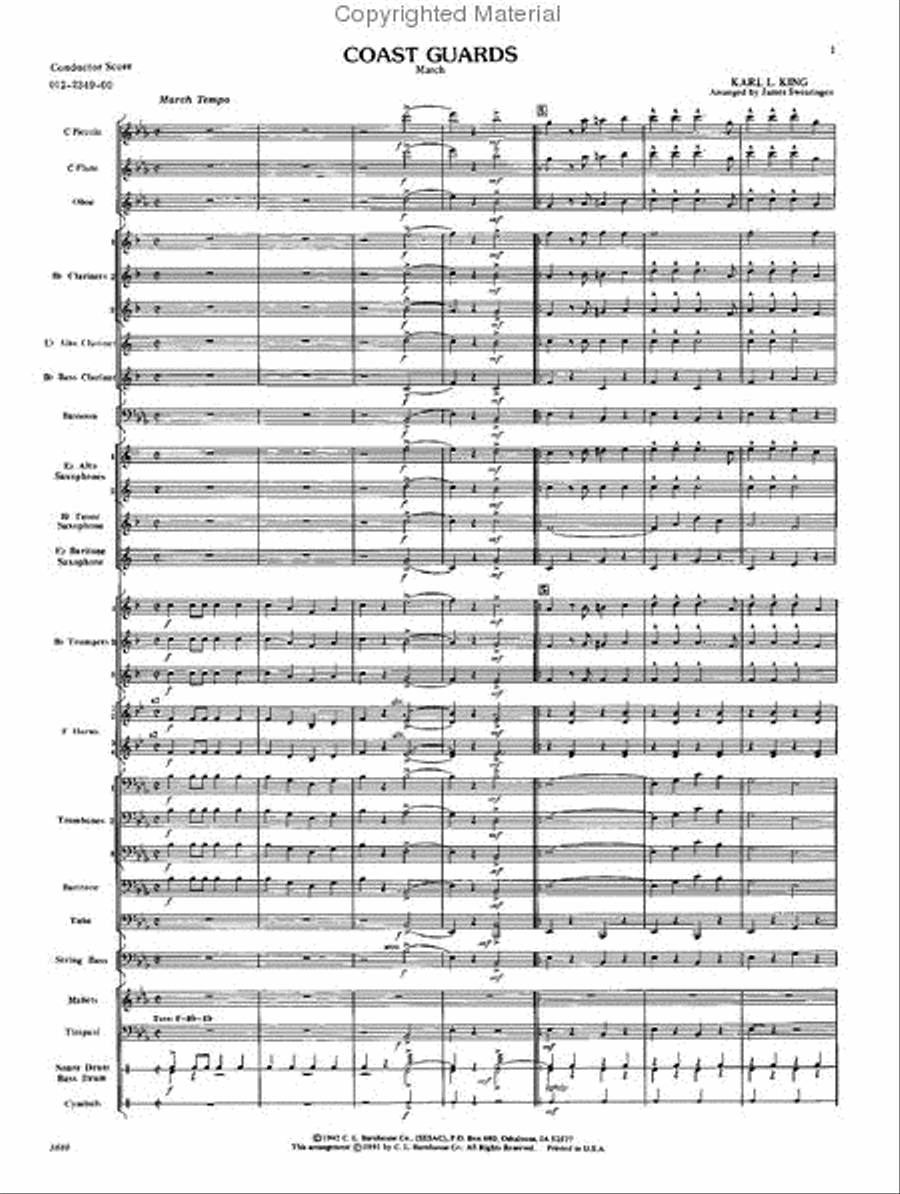 Coast Guards Coast Guards Concert Band scores gallery preview page 2