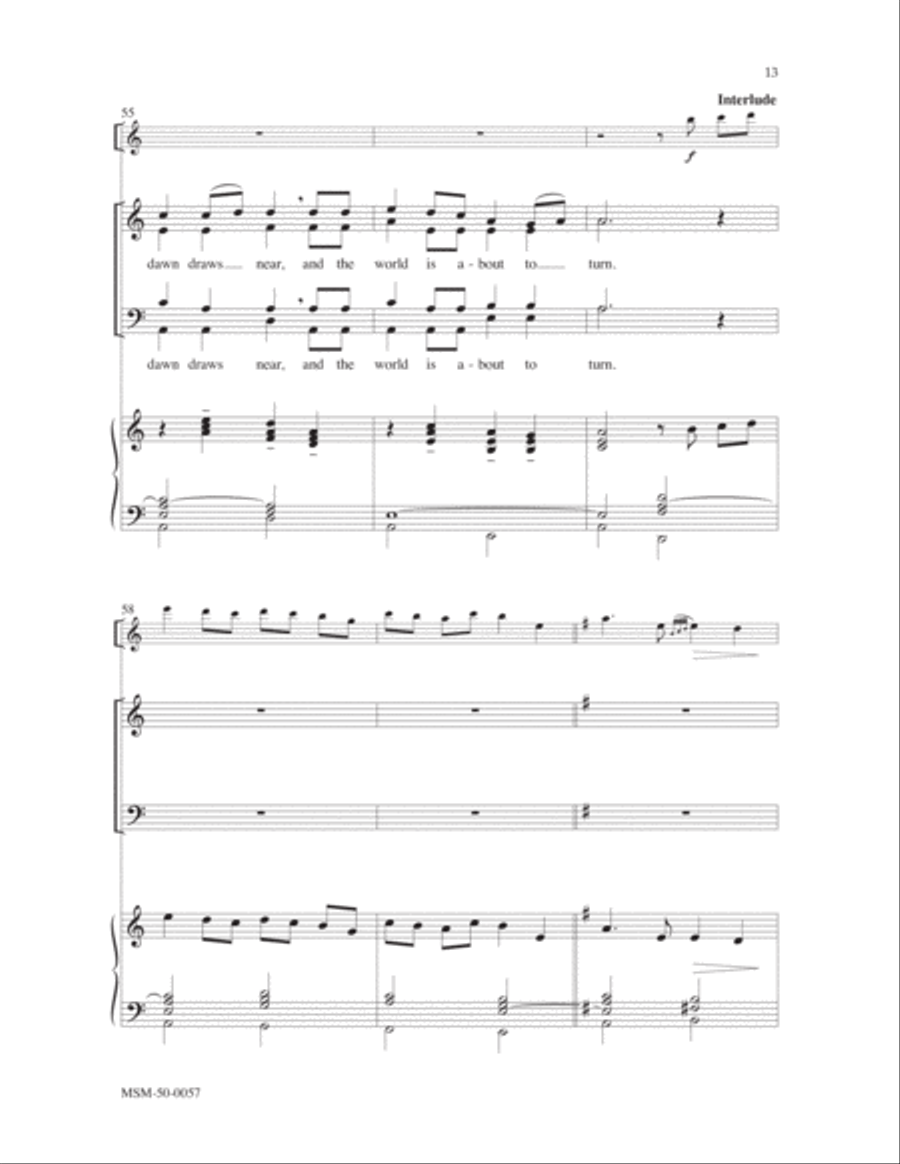 Canticle of the Turning (Magnificat) 4-Part scores gallery preview page 7