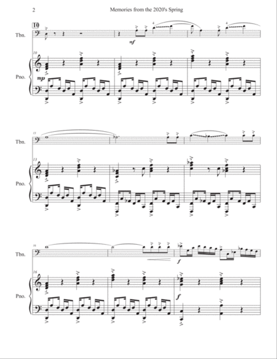 Memories From The 2020's Spring Piano scores gallery preview page 3