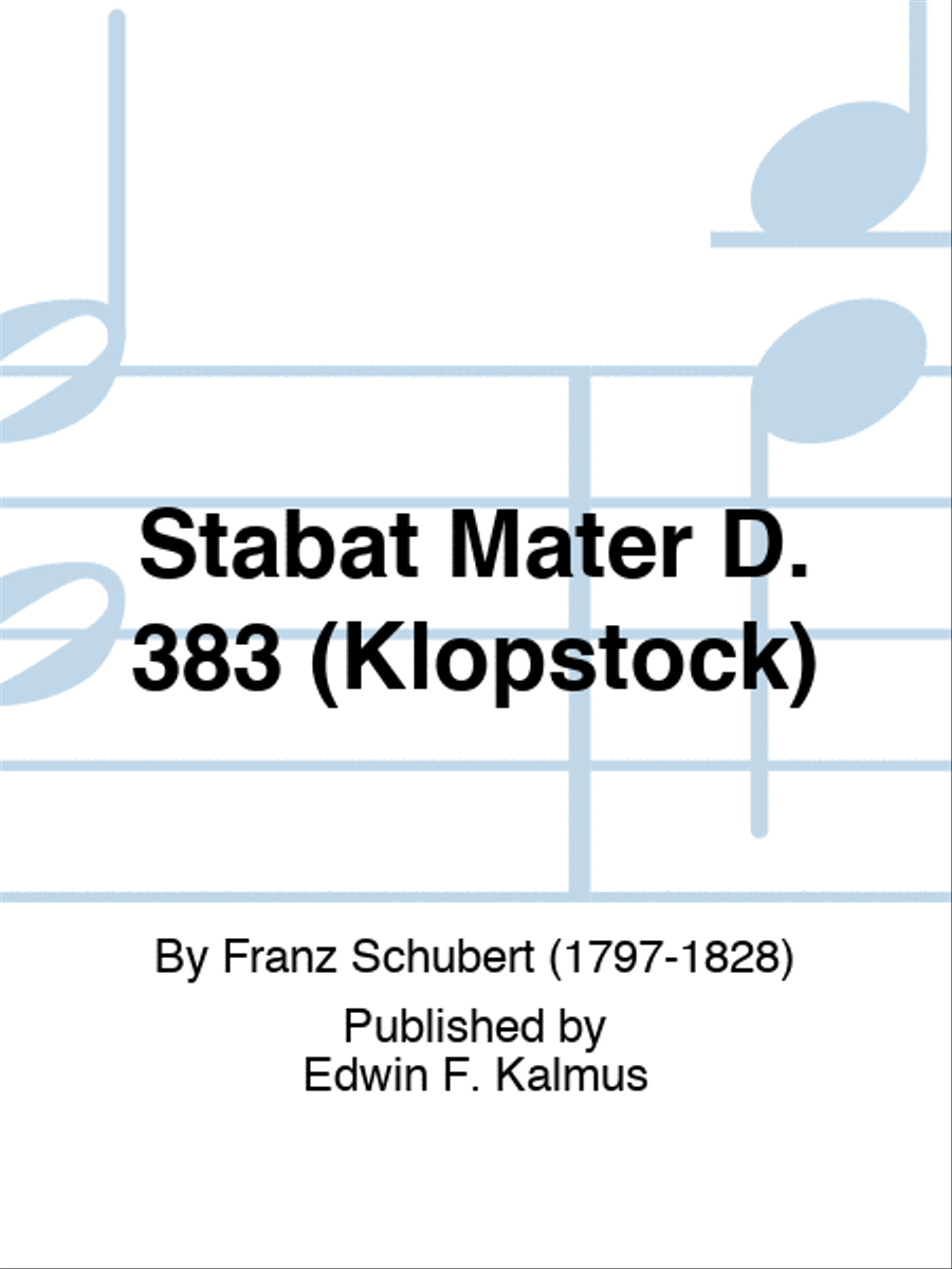Stabat Mater D. 383 (Klopstock) 4-Part scores gallery preview page 1