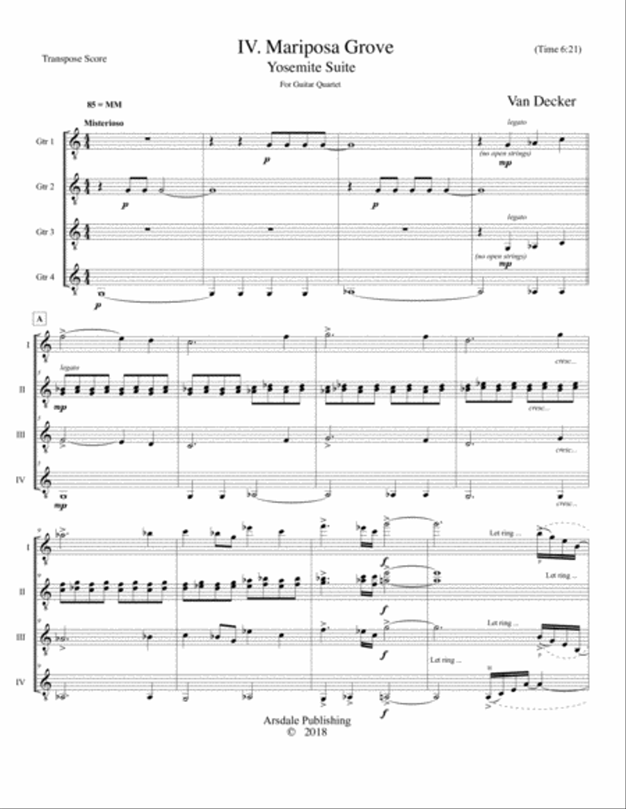 Mariposa Grove Small Ensemble scores gallery preview page 1