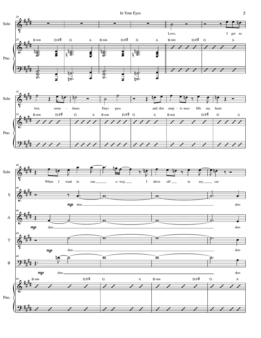 In Your Eyes 4-Part scores gallery preview page 5