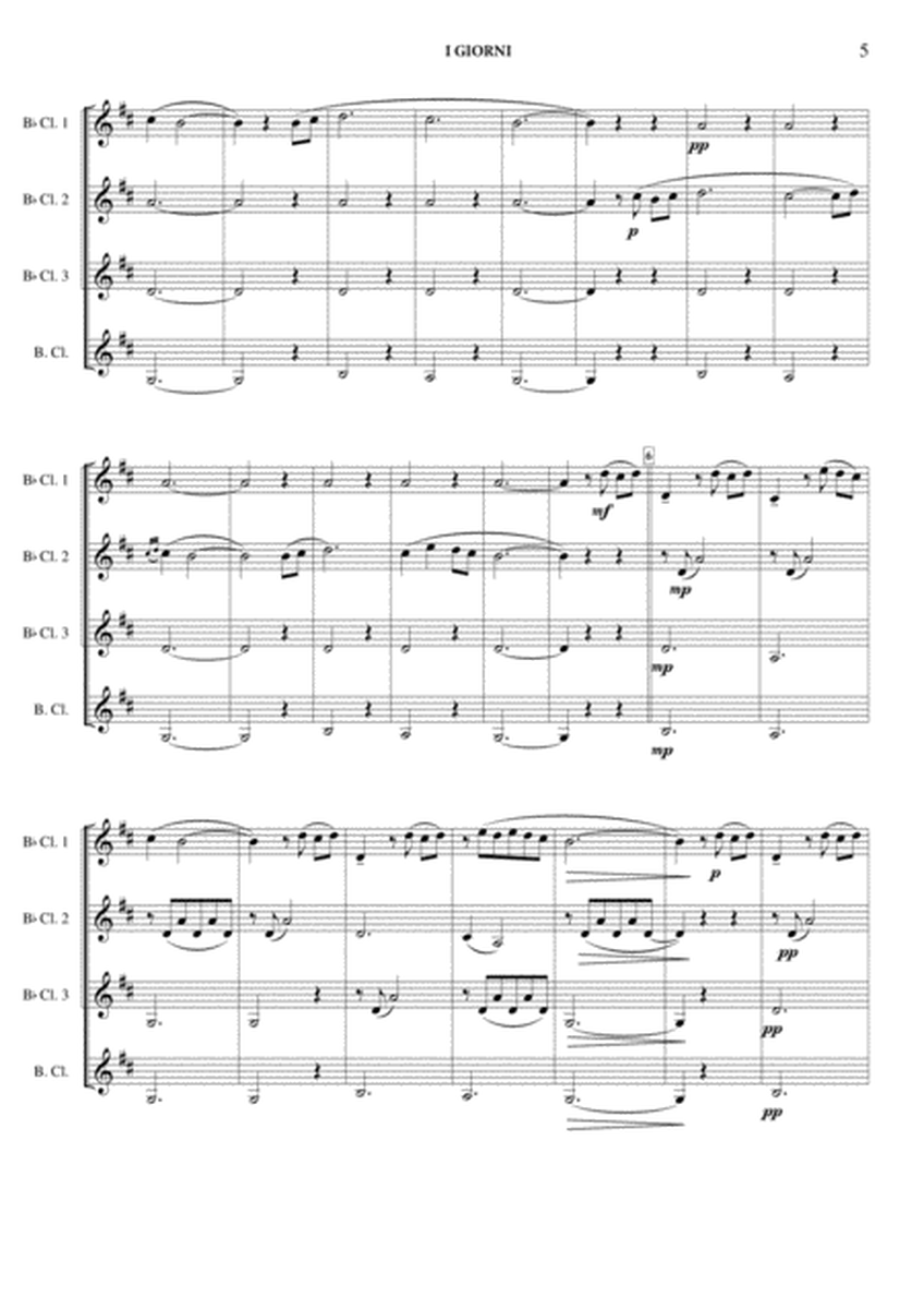 I Giorni - Clarinet Quartet image number null