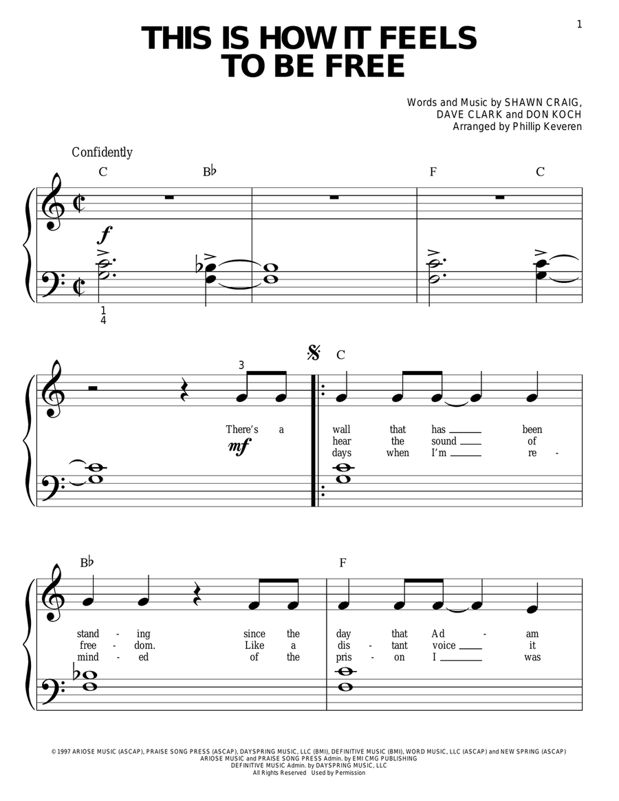 This Is How It Feels To Be Free (arr. Phillip Keveren)
