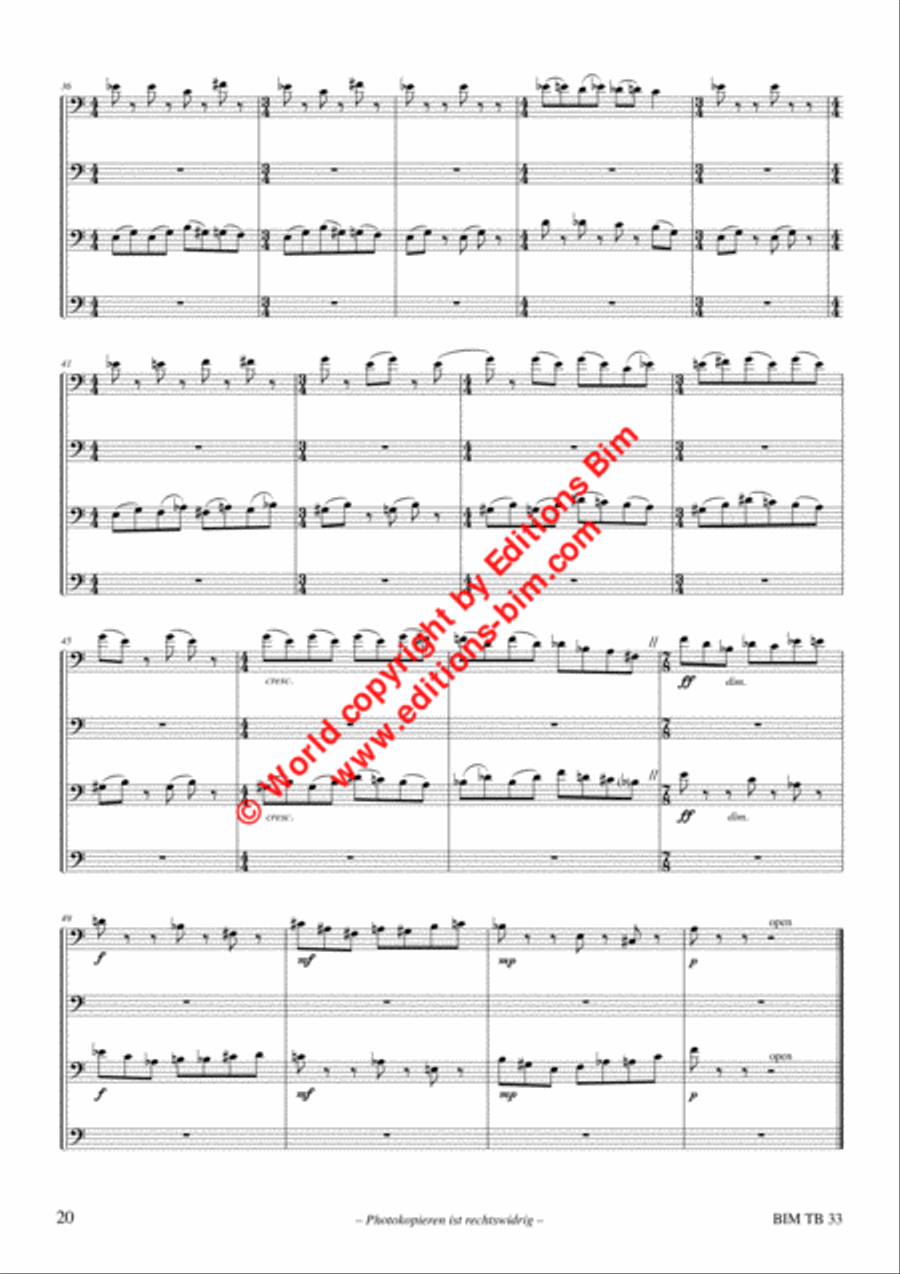 Trombone Quartet N° 1 Trombone Quartet N° 1 Trombone Quartet scores gallery preview page 11