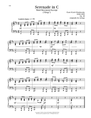 Book cover for Serenade In C, Op. 48, Third Movement ("Elegy") Excerpt