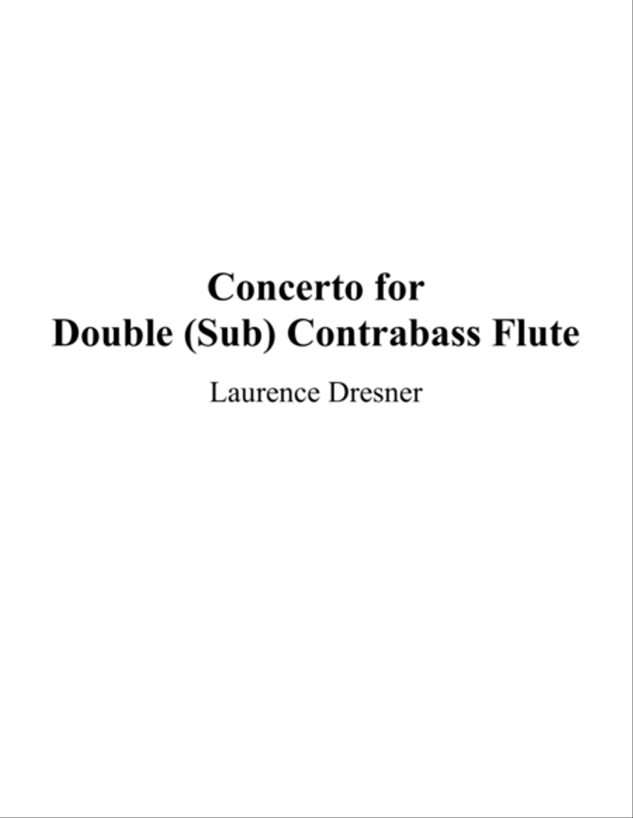Concerto for Low Flute Concerto for Low Flute Flute Solo scores gallery preview page 1