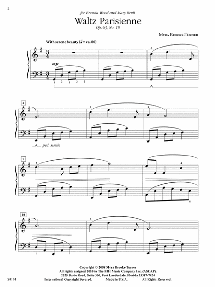 Waltz Parisienne, Op. 63, No. 19 Piano Solo scores gallery preview page 3