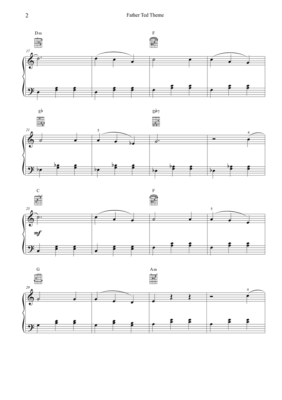 Father Ted Piano, Vocal scores gallery preview page 2