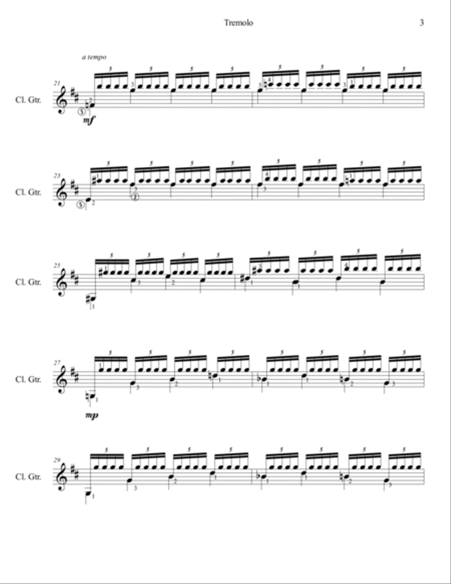 Tremolo Acoustic Guitar scores gallery preview page 3