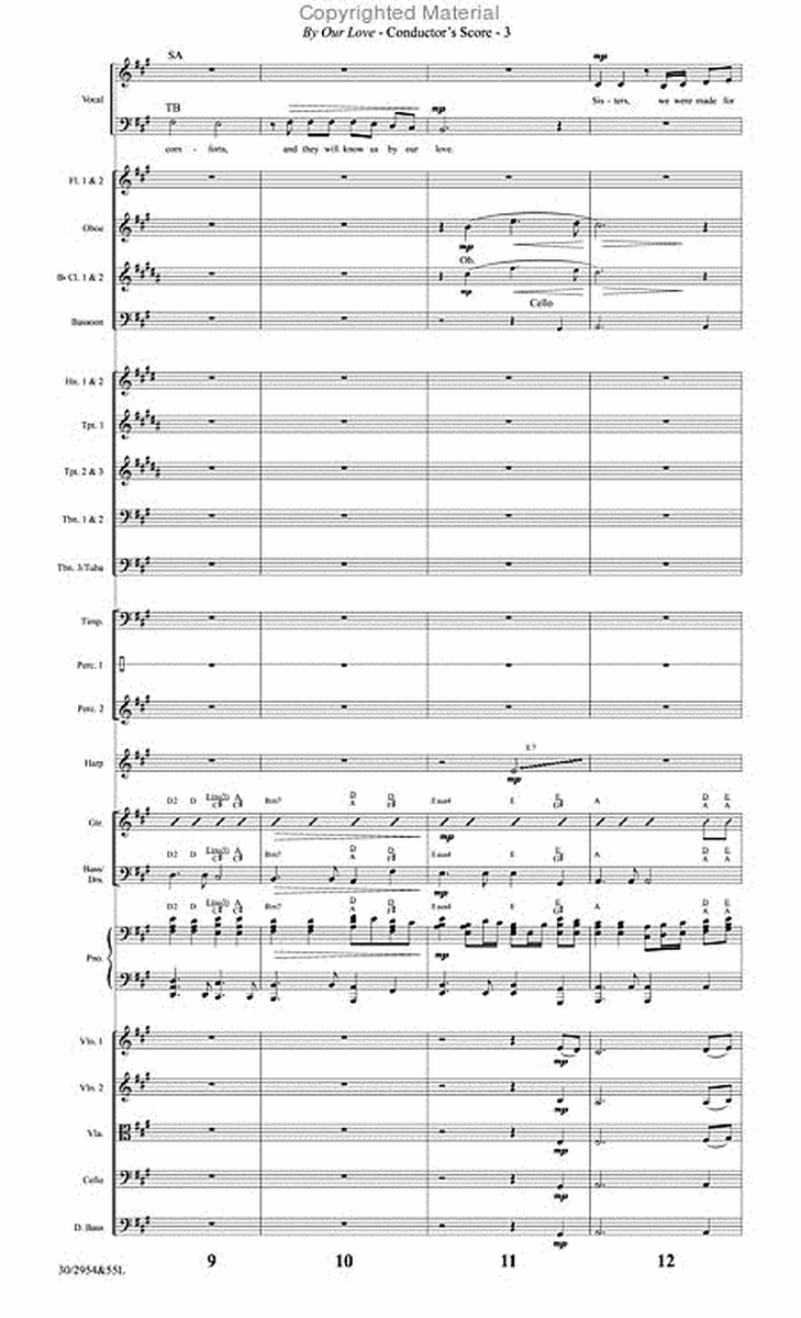 By Our Love - Orchestral Score and CD with Printable Parts