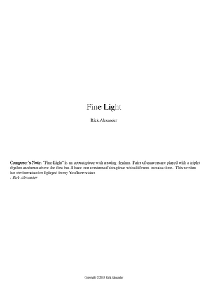 Book cover for Fine Light (for solo guitar)