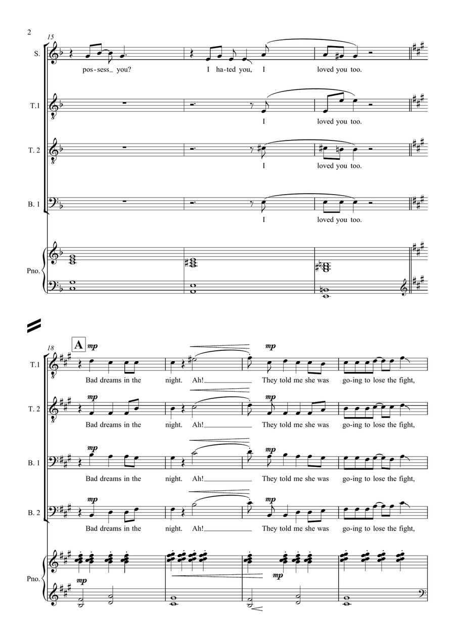 Wuthering Heights 4-Part scores gallery preview page 2