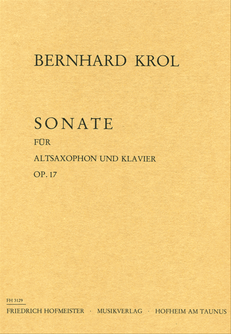 Sonate, op. 17