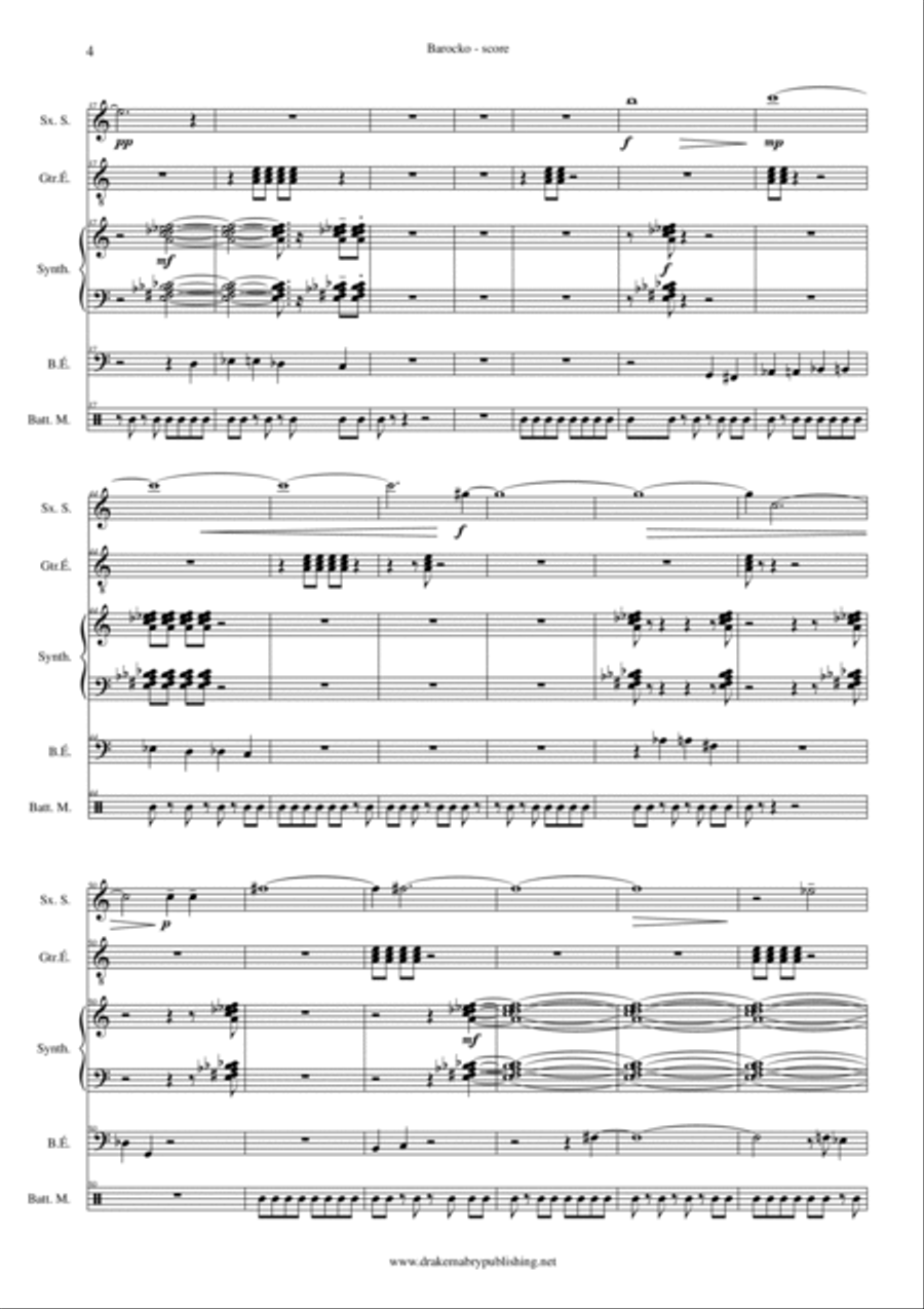 9.10.89 Barocko (score and parts) Small Ensemble scores gallery preview page 4