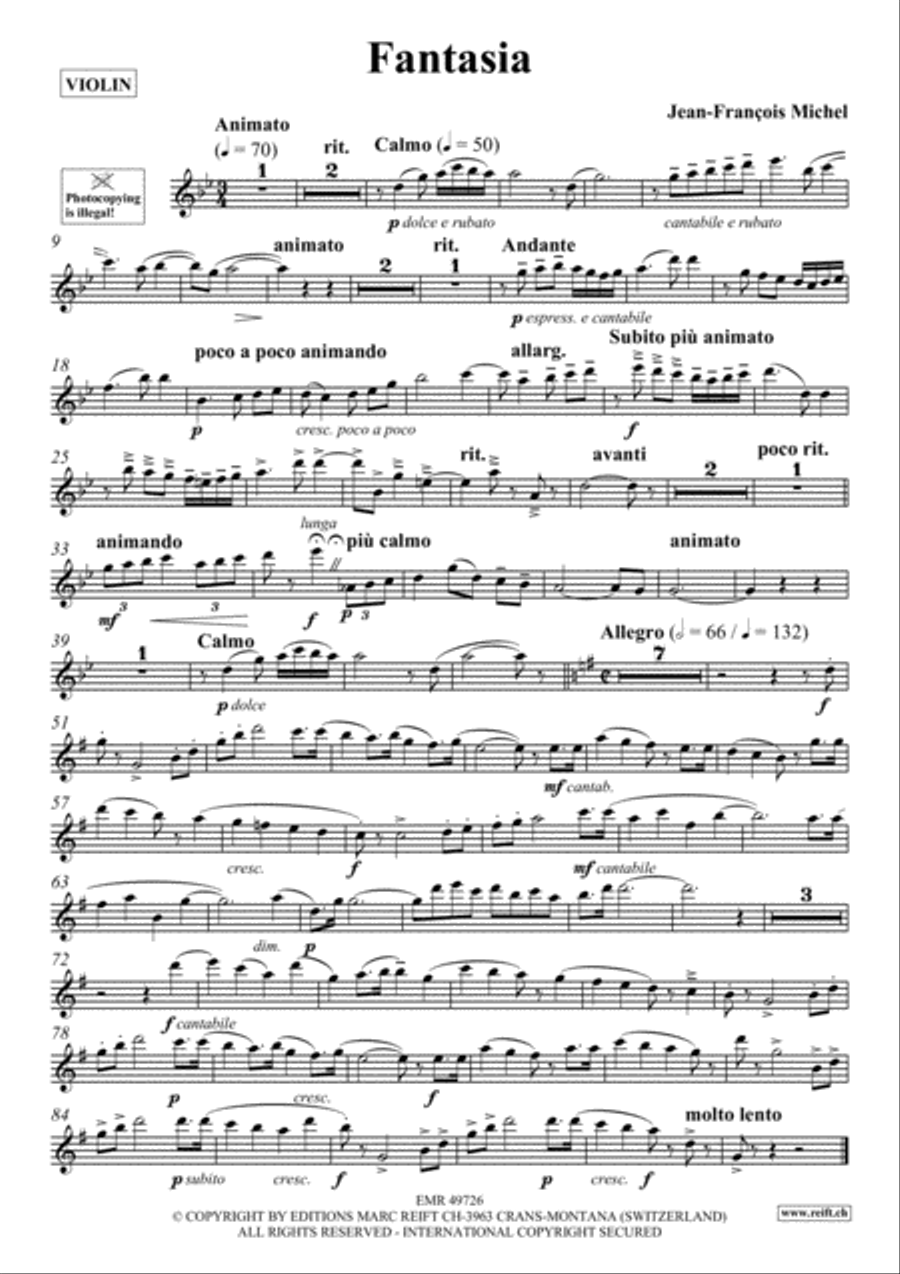 Fantasia Violin Solo scores gallery preview page 2