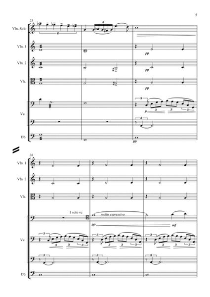 Larghetto, for Solo Violin and Strings (Standard Arrangement)