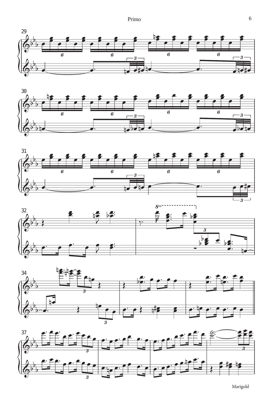 Marigold Marigold Piano Duet scores gallery preview page 6