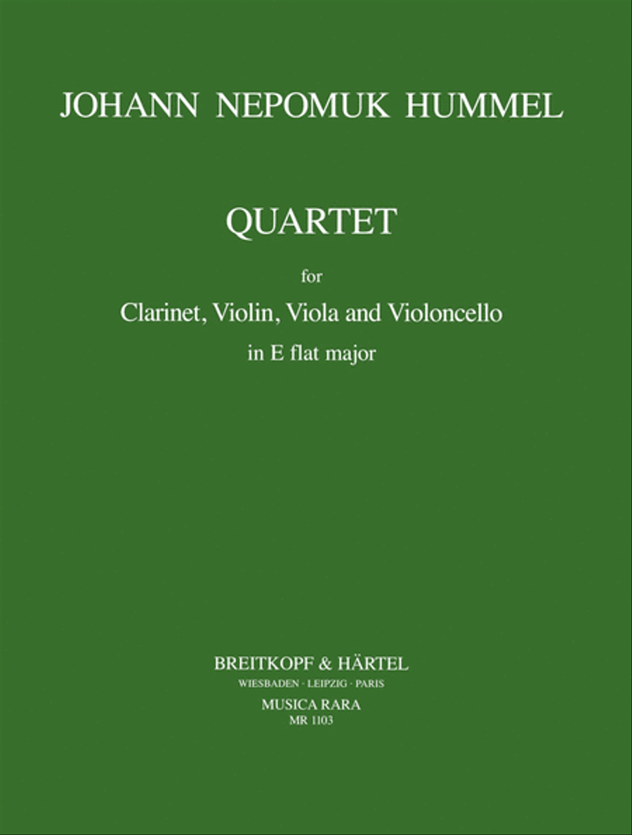 Clarinet Quartet in Eb major Clarinet scores gallery preview page 1