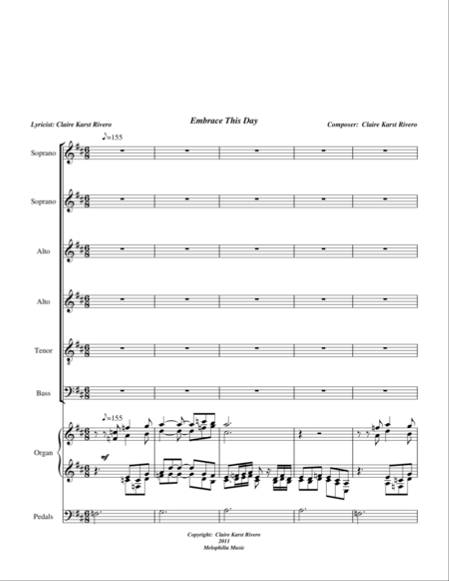 Embrace This Day Choir scores gallery preview page 1