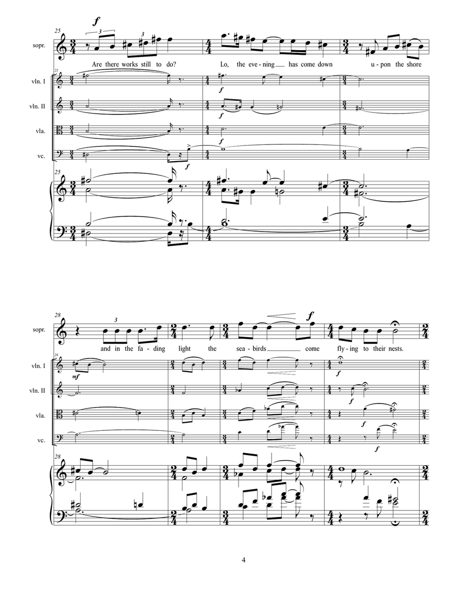 Four Song Offerings (2020) String Quartet scores gallery preview page 6