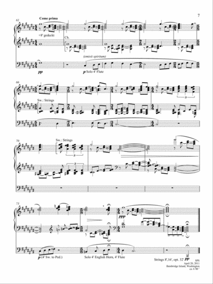Tenebrae factae sunt Organ Solo scores gallery preview page 7