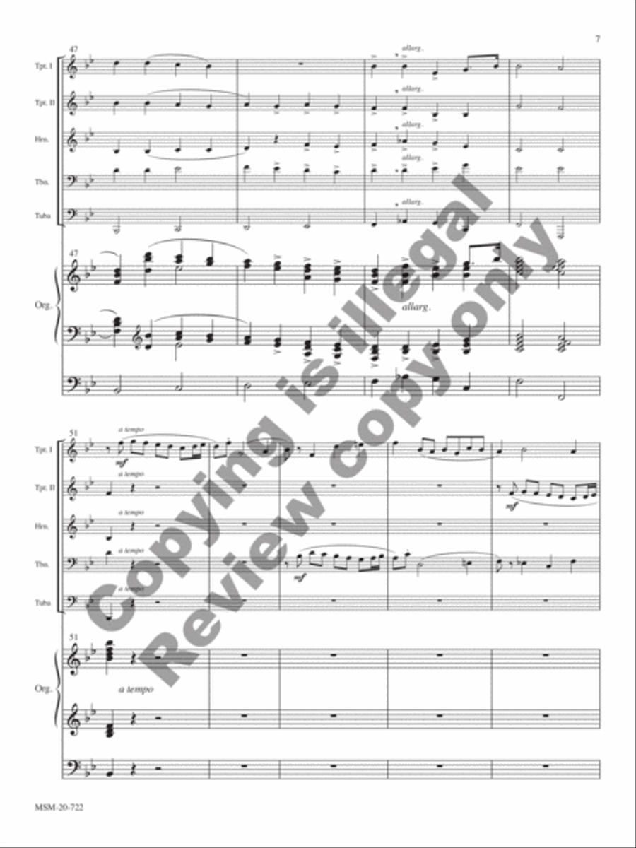 Grand Chœur for Organ and Brass Quintet Organ scores gallery preview page 16
