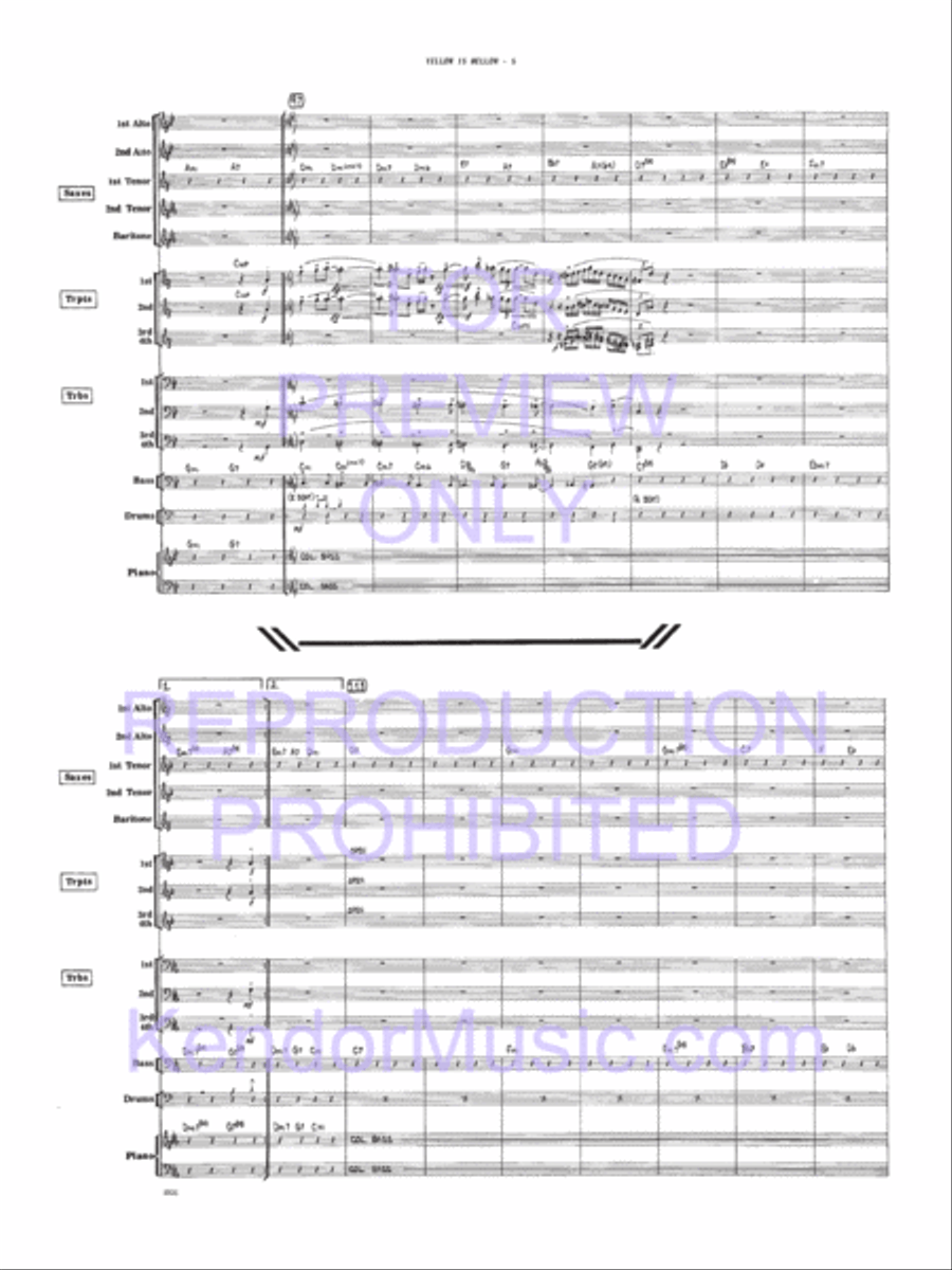 Yellow Is Mellow Yellow Is Mellow Jazz Ensemble scores gallery preview page 7