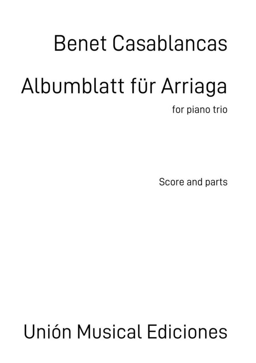Albumblatt für Arriaga Albumblatt für Arriaga Piano Trio scores gallery preview page 1
