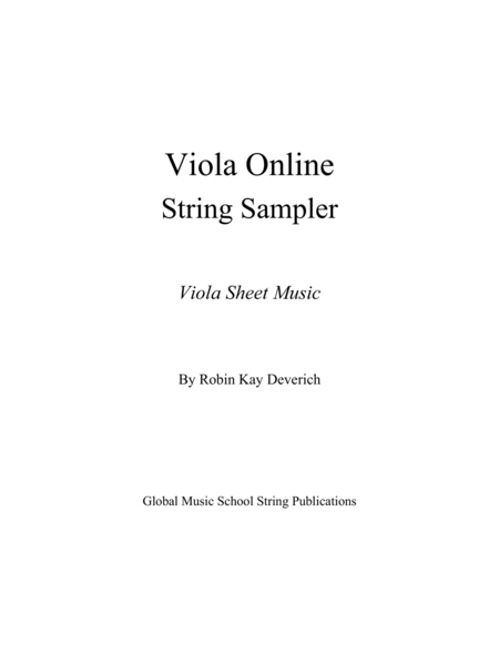 Viola and Piano String Sampler Sheet Music