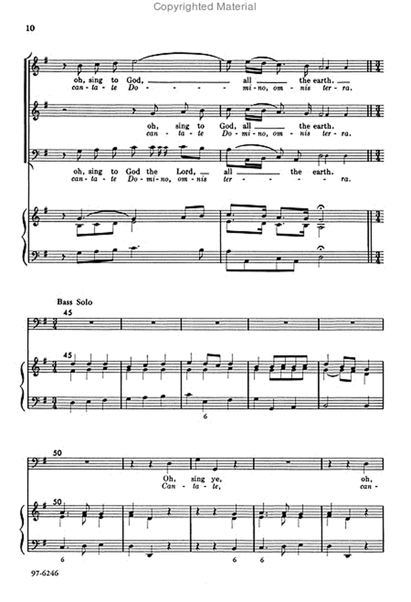 Sing To God The Lord (Cantate Domino)
