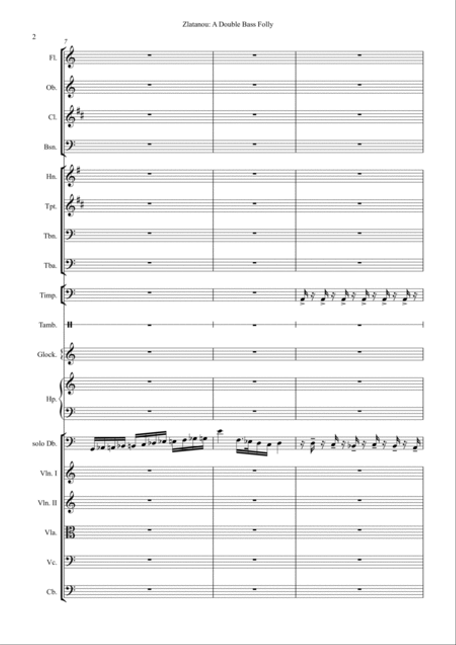 A DOUBLE BASS FOLLY, A Short Concerto for Double Bass and Orchestra image number null