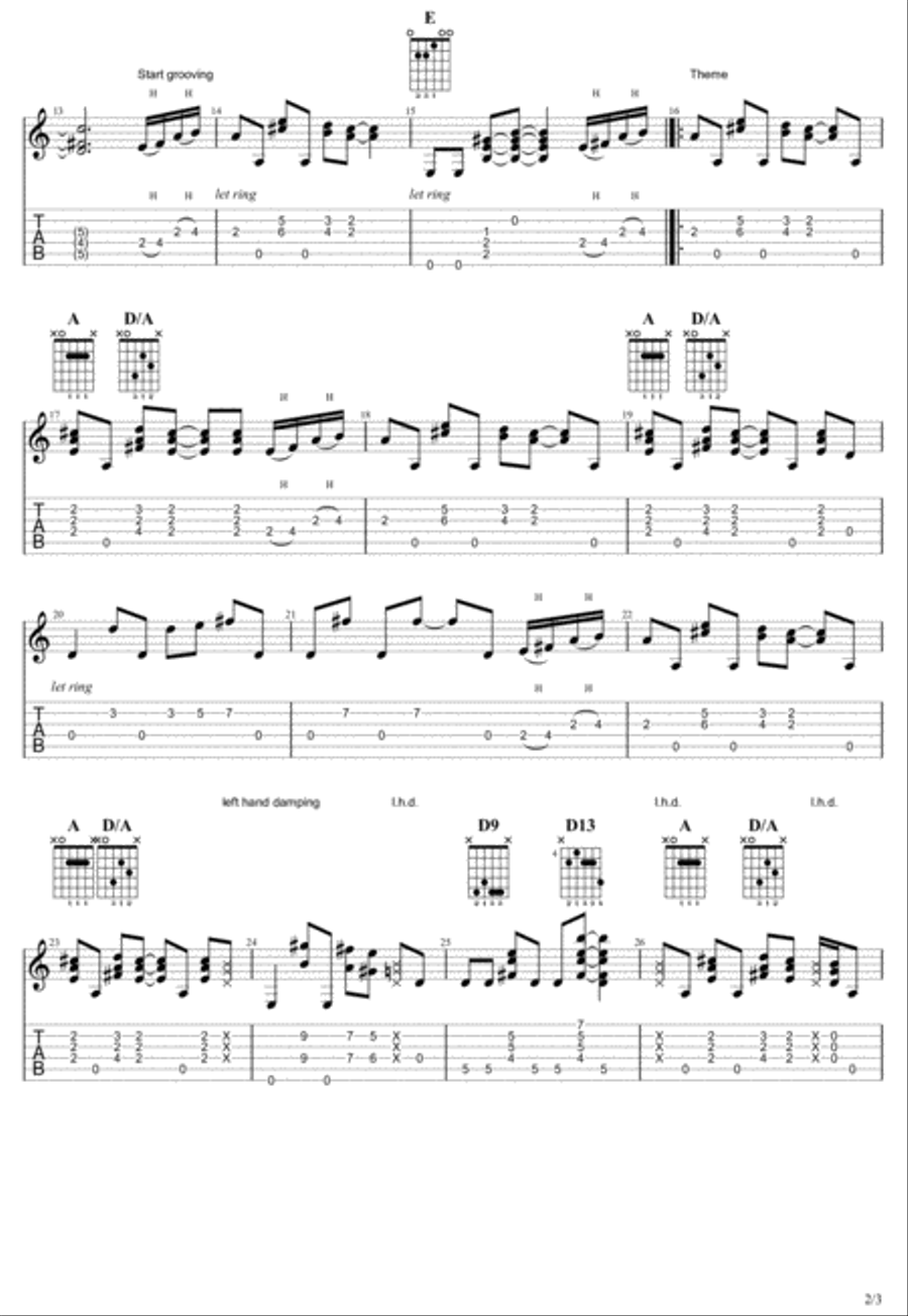 Blues for P Electric Guitar scores gallery preview page 2